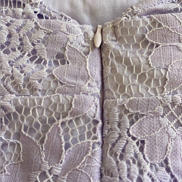Lavender formal romper / mini dress. Stretch lace, adjustable steamed NWT - Picture 10 of 15